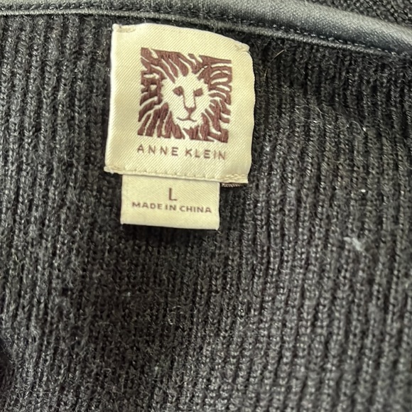 Anne Klein knit black midi dress size L - Picture 6 of 6